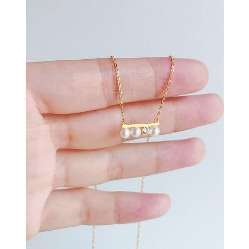 Real Pearl Necklace Women Wedding Jewelry Punk Party Designer Club Cocktail Japan Korean