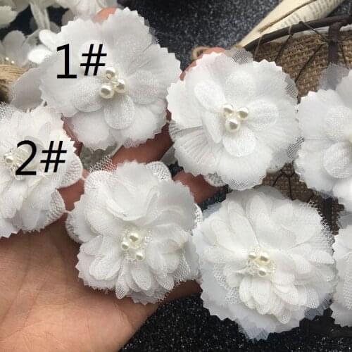 0.5Yard 6cm wide white Beads Lace Flower Trim Shoulder Strap Belt Skirt Beaded Lace Wedding Accessories X380
