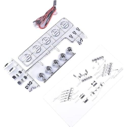 RC LED Bar CHM 1/10 Crawler Led Light Bar kit Set for Cars or truck 1/8 1/10 Chrome