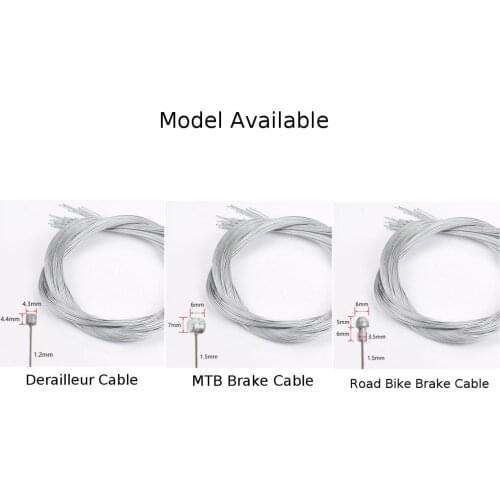 Replacement MTB Bike Road Bicycle Front Rear Brake Derailleur Cable Line Core Fixed Gear Shift Gear Cable For Mountain Bike, Etc