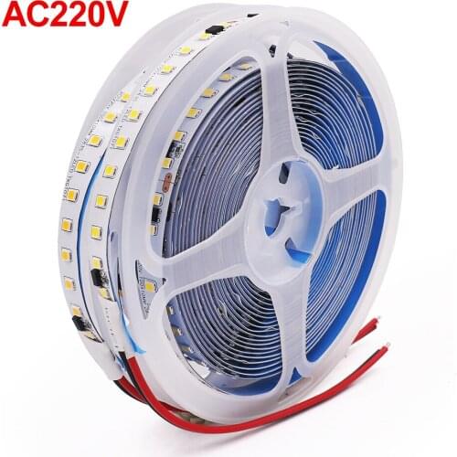 AC 220V LED Strip IP67 Waterproof Engineering Lamp Natural White 4000K 6000K 3000K 2835 120 leds/m Flexible Tape LED Light 5m