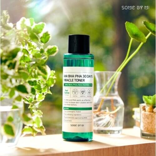 AHA BHA PHA 30 Days Miracle Toner 150ml SomeByMi Facial Toner Serum Blackheads Remove Acne Treatment Skin Exfoliating