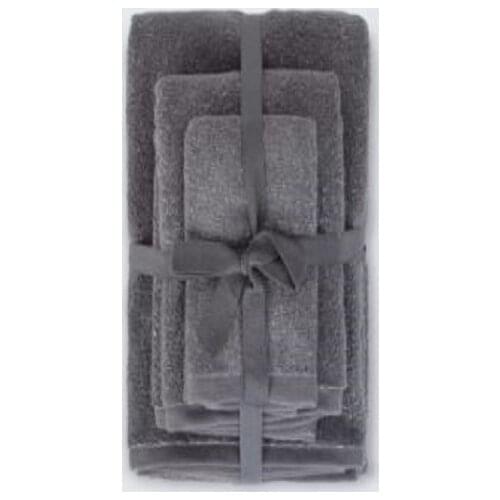 Turkish 100% Cotton Towel Anthracite 3 Piece Set