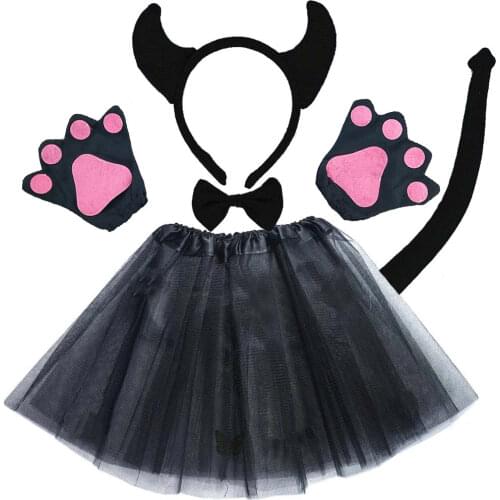 Adult Child Demon Devil Evil Ear Costume Cosplay Set Party Fancy Dress / Halloween Costumes for Kids Women Baby Shower Birthday