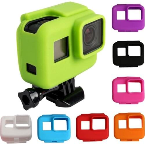 Protective Frame Case Standard Housing Soft Rubber Silicone Shell Protector For Go pro Hero 5 6 7 Black Accessories Colorful