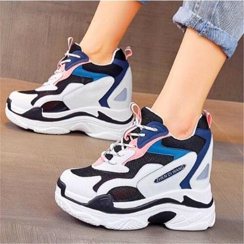 Womens Summer Leather Ankle Boots Platform Wedge High Heel Fashion Sneakers Party Creeper Oxfords 34 35 36 37 38 39