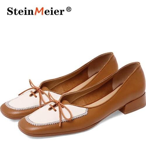 Women Flat Shoes 2021 Genuine Leather Slip On Flats Platform Brogues Ladies Autumn Woman Gladiator Flat Rubber Sole Shoes