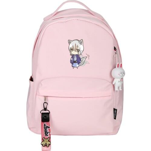 Kamisama Kiss Women Pink Backpack Tomoe Cute Backpack Harajuku Nylon School Bags Girls Travel Backpack Cartoon Bagpack Rugzak