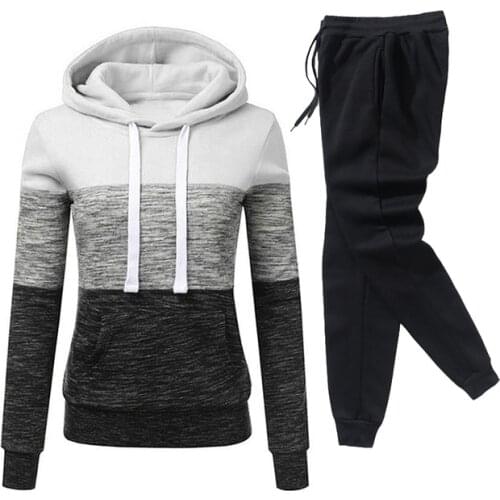 2021 Autumn Winter Casual Tracksuit Women 2 Piece Set Suit Female Hoodies+Pants Outfits New Womens Clothing Sweatshirts Suit