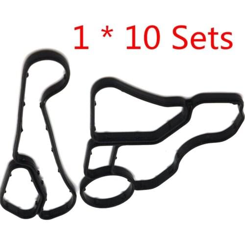10 Pairs Oil Filter Housing Gasket Cooler Seal For BMW Z4 X3 X5 128i 328i OEM # 11428637820 11428637821 11427525335 11427537293