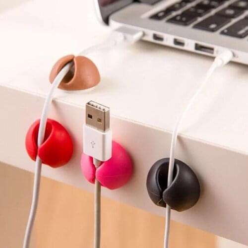 10 Pieces/set Of Cable Organizer Kit USB Charger Single Hole Two Hole Five Hole Cable Tie Manager Desktop Charging Cable Bracket
