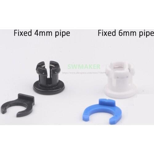 10pcs Tube Coupling Collet bowden tube clamp + horse shoe Clamp Clip for 4mm 6mm tube 3D printer parts