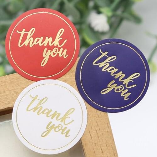 100pcs/lot Round Thank you Stickers Gift Package 2.8cm Lable for DIY Seal Sticker(ss-1500)