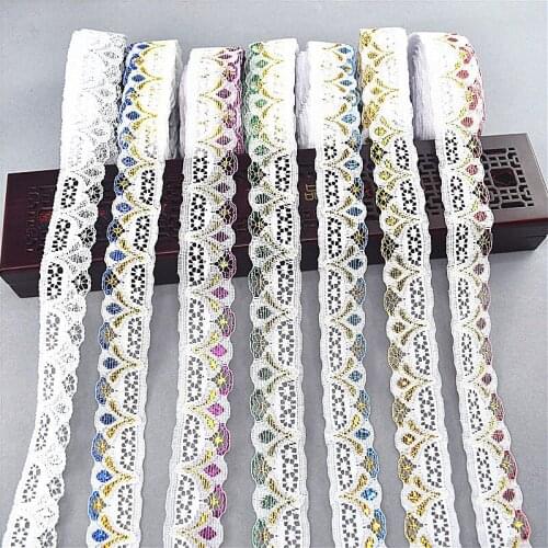 2020 hot sale 10 yards/lot Lace Ribbons 28mm DIY fabric embroidery Sewing Handicraft accessories Decoration Clothing/dress Trims