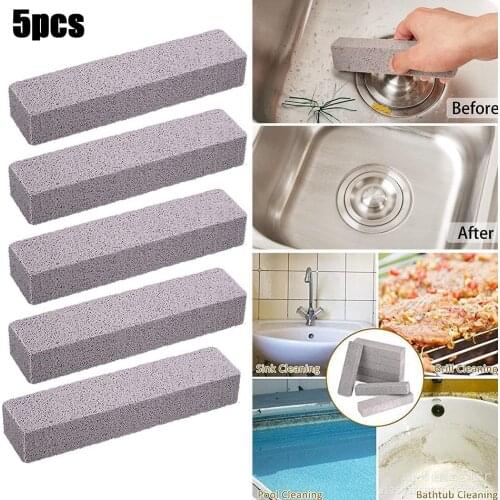 5pc Pumice Stones Water Cleaning Pumice Scouring Pad Grey Pumice Stick Cleaner For Toilet Cleaner Brush Tile Sinks Bathtubs