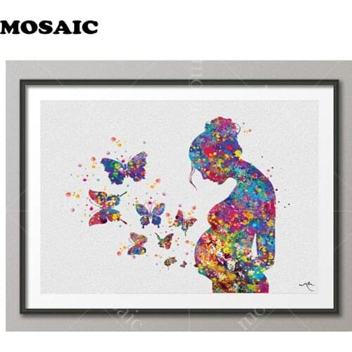 5d DIY,Diamond,Painting cross-stitch kits decor"Pregnant Woman Butterflies"Full square drill Diamond Mosaic Diamond Embroidery