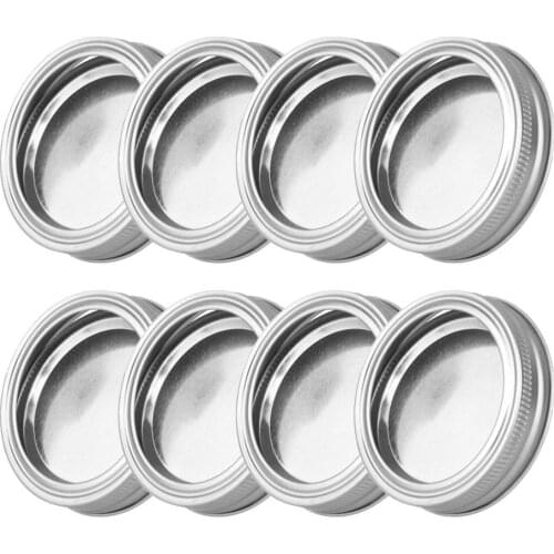 8Pcs 70/86mm Mason Jar Lids with Discs Kitchen Anti Rust Storage Canning Covers Stainless Steel Split-Type Mug Cup Caps US Stock