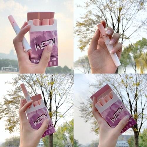 8PCS Cigarette Tube Lip Glaze Set Matte Matte Student Lipstick Color-proof Waterproof Lip Gloss Long Lasting Easy To Wear TSLM2