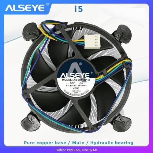 ALSEYE CPU Cooler 90mm CPU Fan with Heat Sink Radiator TDP 85W Cooler for LGA 1155/1151/1150 / i3/i5 with Thermal Grease
