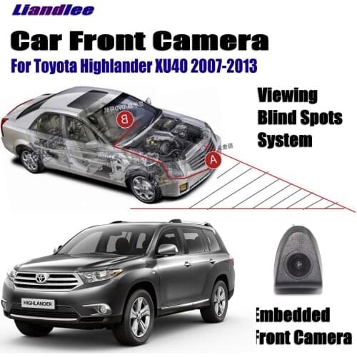 Car Front View Camera For Toyota Highlander XU40 2007-2013 2010 Not Rear View Backup Parking Camera HD CCD Night Vision