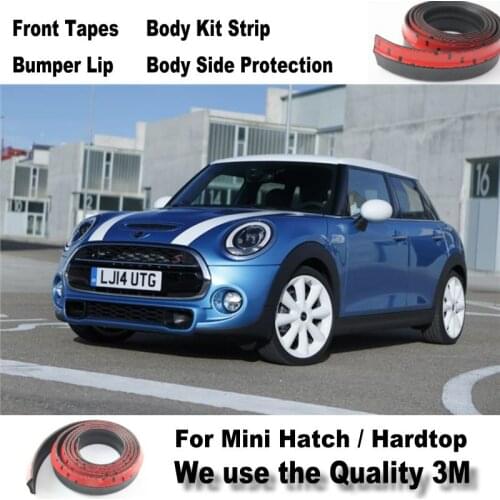Car Bumper Lips For Mini Hatch / Hardtop / Clubman Spoiler Body Kit Strip / Front Tapes / Body Chassis Side Protection