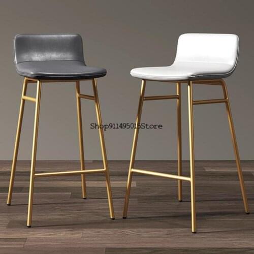 Nordic Backrest Bar Chair Creative Home Modern Minimalist Bar Table Chair Front Desk Leisure Cafe High Chair Stool