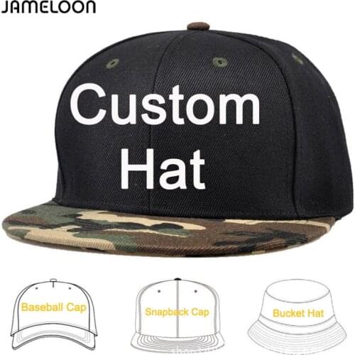 50pcs/ lot Customize Snapback Caps DIY Made Embroidery Printing Logo Own Design Snap Back Baseball Hats Fashion Cap Mixed Styles