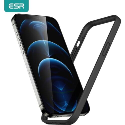 ESR Bumper Case for iPhone 12 Frame Luxury Armor Silicone Edge Anti-knock Cover for iPhone 12 Pro with Inner Soft Bumper Funda