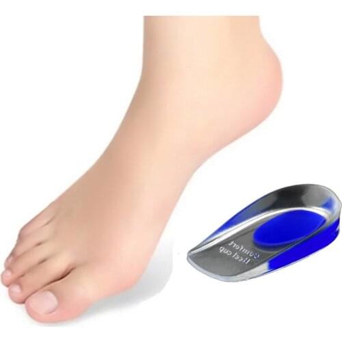 Dropshipping 2017 1 Pair soft Silicone Gel insoles Massaging Heel Cushion Foot Care pads for shoes pain relief Hot Selling