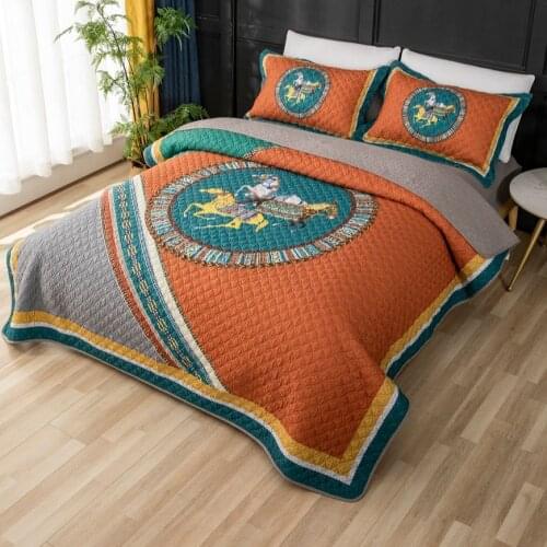 Cotton bedding bedspread set bed covers bedspread and pillow case quilting luxury ekotex, double/ single size Blanket 3 Pcs