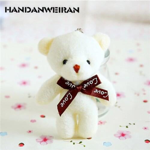 1 Place Bear Doll Plush Toy Bear Bag Pendant Doll Single Cartoon Bouquet Packaging Material For Girls&Boys