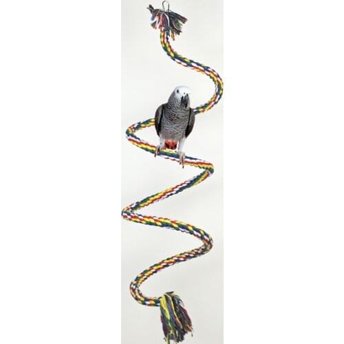 Pet Birds Parrot Toys Cockatoo Parakeet Bird Swing Budgie Cotton Climbing Rope Standing Rod for Pet Playing Toy