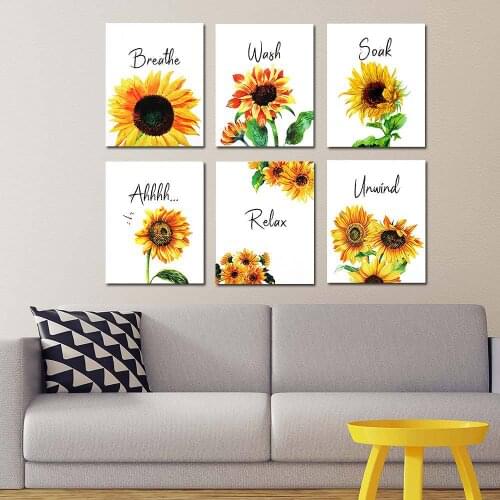 Sunflower Canvas Painting Sunshine Sunset Flowers Posters and Prints Modern Decoration Maison Home Decor Sunflowers Wall Art