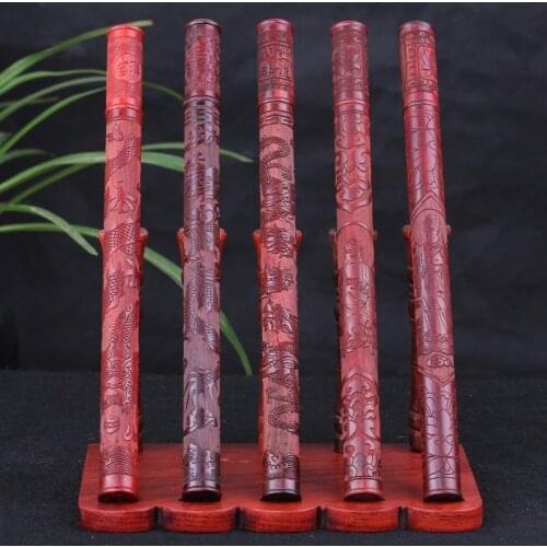 Red Red Tan carved red sandalwood incense sandalwood incense tube barrel Dragon play open rich embossed beaded lying incense