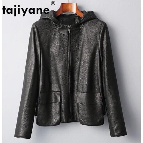 Cow Coats Leather Spring Autumn Real Genuine Leather Jacket Women Clothes 2021 Womens Fur Coat Korean Vintage Tops ZT2355