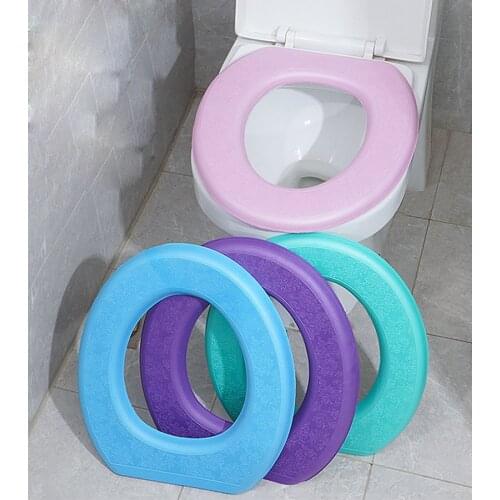 Waterpoof Soft Toilet Seat Cover Bathroom Washable Closestool Mat Pad Cushion O-shape Toilet seat Bidet Toilet Cover Accessories