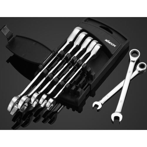 5/6/7pcs Torque Ratchet Wrench Set multi tool Double-ended Combination torque wrench Ratchet Spanner Car Automotive Repair Tools