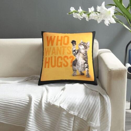 Animal Animals Wolf Who Wants Hugs pillowcase printed cushion cover sofa waist pillow pillow cover