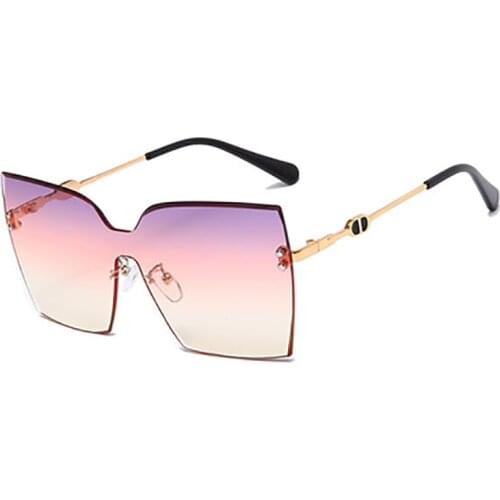 2021 New Fashion Style All-match Trend Sunglasses Personalized The Box Frame Sunglasses Ins Trend Candy Color Big Frame Sunglass