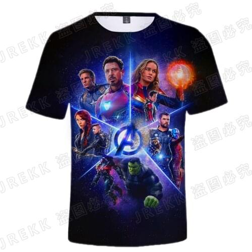 2021 New Marvel Comics 3D Printed T Shirt Casual Men Women Children Summer Fashion Short Sleeve Cool The Avengers Tops Funny Tee