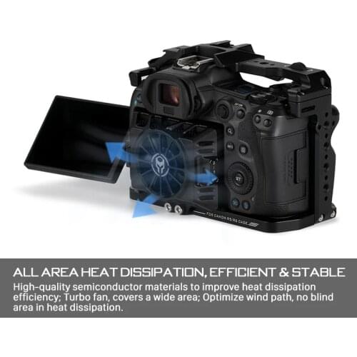 Tilta Tiltaing Cooling System Heat Sink Compatible with Canon R 5 R 6 Cooling Fan Cooler Compatible with EOS R 5 / R 6 Black
