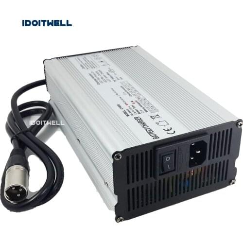 XLR Connector 60V 8A Lithium battery charger output 67.2v 16S Li-ion battery charger input 230Vac for 24AH 30AH Lithium battery