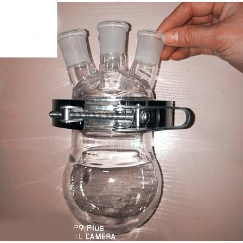 Four mouth opening reaction bottle 500ml reactor 24 * 3.19 flange reactor 24mm diameter