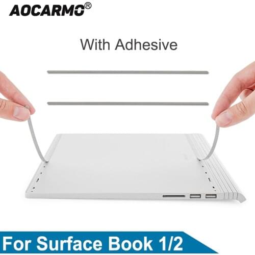 Aocarmo For Microsoft Surface Book 1 2 Book1 Book2 13.5inch 15inch Rubber Feet Bottom Non-slip Strip Replacement Part