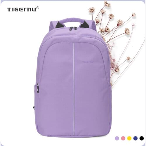 Tigernu Light Weight School Women Backpack Student Fashion Girls Backpacks Laptop Fit For 15.6inch Rucksack Bag Travel For Teens