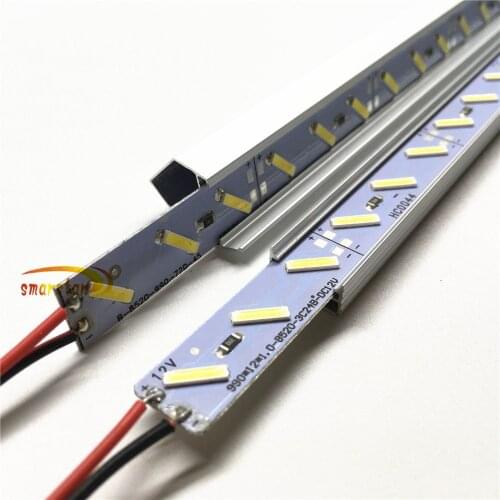 Smarstar High Brightness 0.5m 8520 Led Bar Light U V-Shaped Aluminum Groove Shell DC 12V 36led 50cm LED Strip Bar Lighting Tube