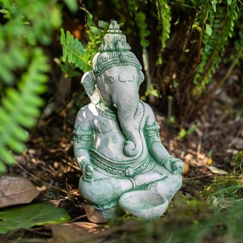 Thai Characteristics Handicraft Sand Sculpture Zen House Town Buddha Statue Decoration Ornaments Thai Garden Home Accessories