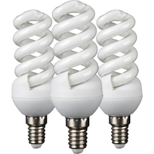 Three Primary Color Energy-saving Lamps E27 E14 5W 7W 9W 11W 13W 15W Spiral Tube Energy-saving Lamps Fluorescent Lamps