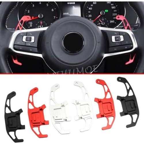 Aluminum Steering Wheel Gear Box Shift Paddle Extension For VW Golf 7 GTI R Polo Jetta GLI Scirocco GTS Interior Trims