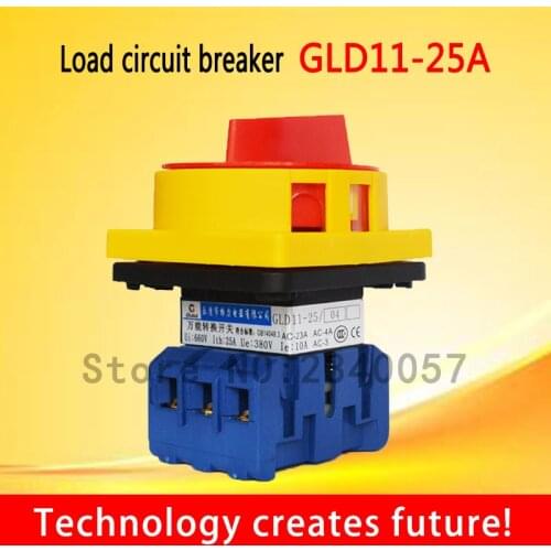 Load circuit breaker switch GLD11-25A/32A/40A/63A/80A/100A main switch motorized rotary switch pad lock on-off power switch